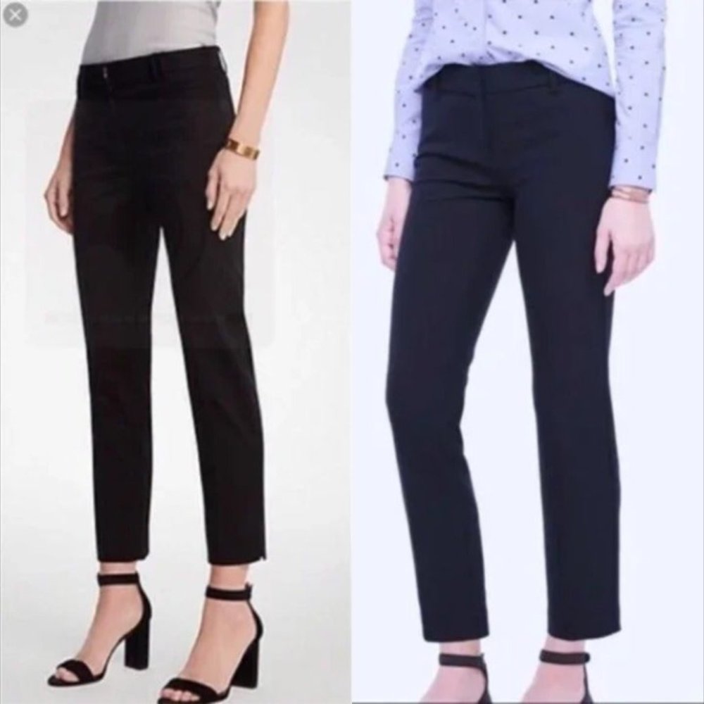 Ann Taylor Devin Cropped Trousers Navy and Black size 0 BUNDLE